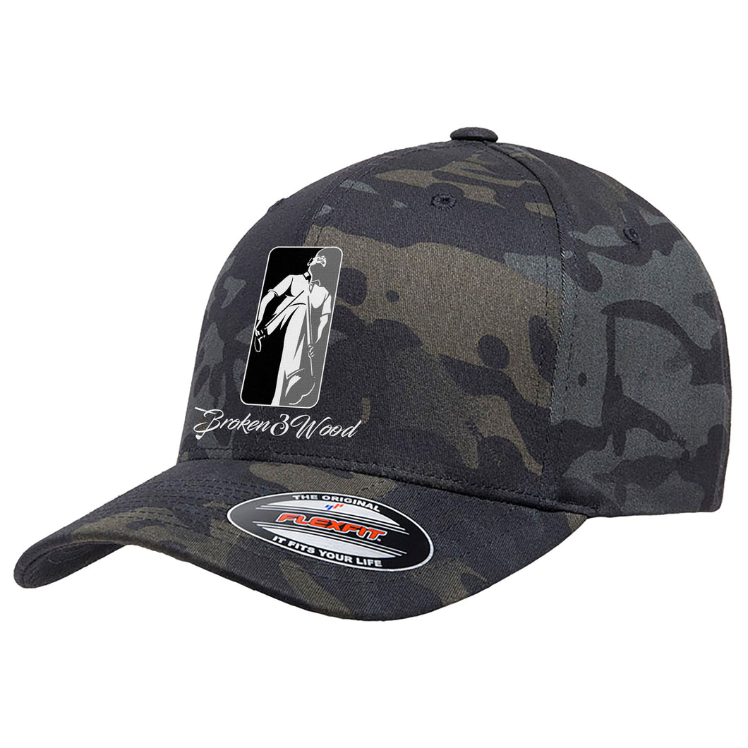Broken 3 Wood Flex Fit Multicam Hat