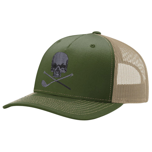 Skull & Broken 3 Wood Five Panel Trucker