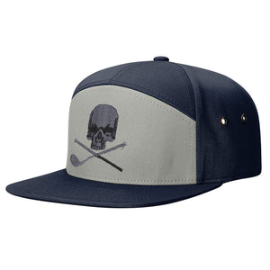 Skull & Broken 3 Wood 7 Panel Twill Strapback