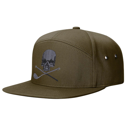 Skull & Broken 3 Wood 7 Panel Twill Strapback