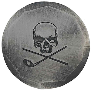 Skull & Broken 3 Wood Hand Forged Ball Markers with custom engraving