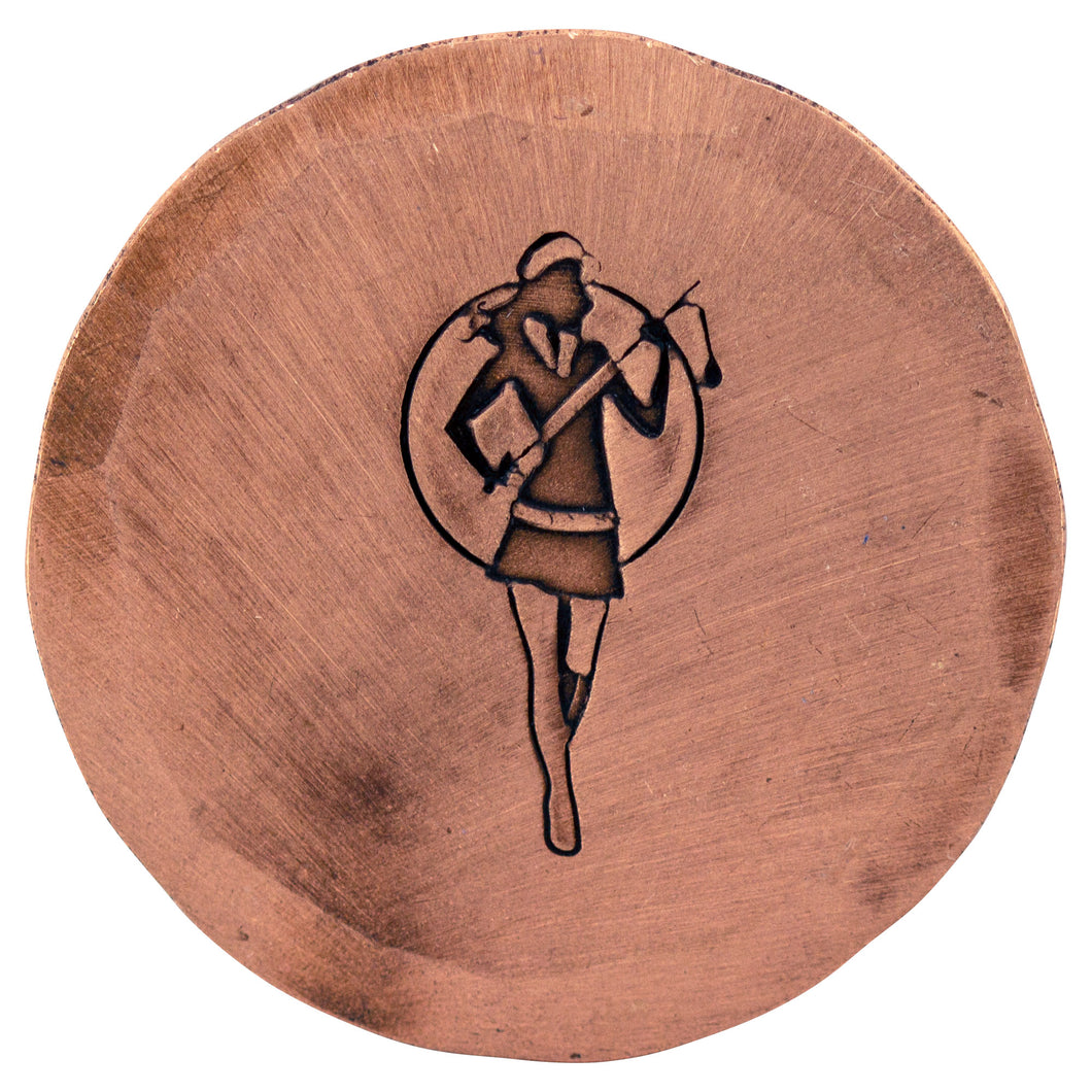Women's Broken 3 Wood Hand Forged Ball Markers with custom engraving