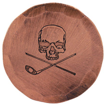 Skull & Broken 3 Wood Hand Forged Ball Markers with custom engraving