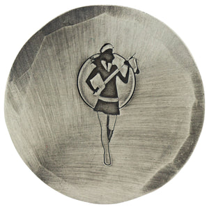 Women's Broken 3 Wood Hand Forged Ball Markers with custom engraving
