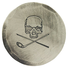Skull & Broken 3 Wood Hand Forged Ball Markers with custom engraving