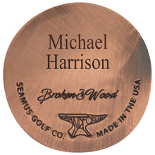 Women's Broken 3 Wood Hand Forged Ball Markers with custom engraving